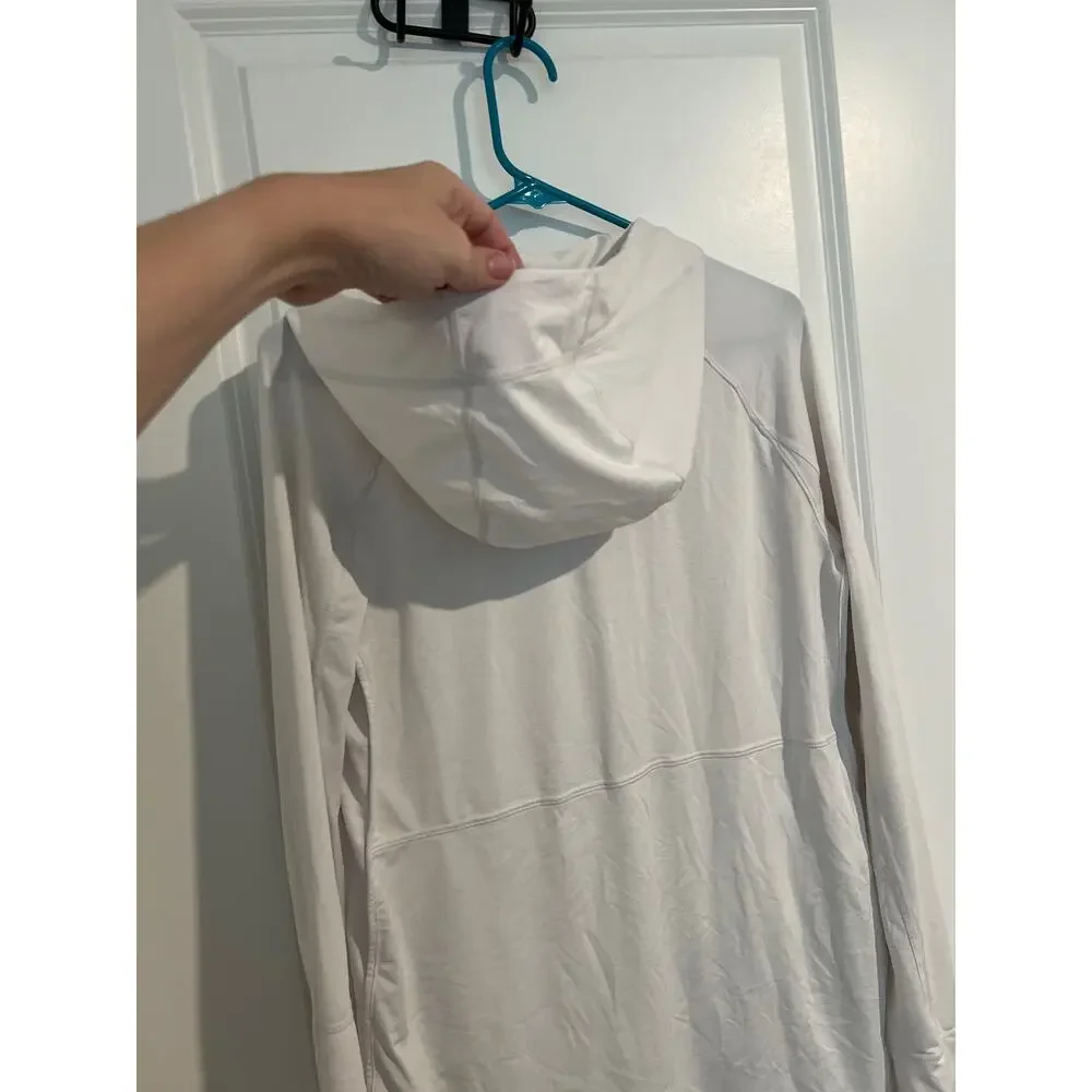 Athleta Women’s White Performance Zip-Up Jacket with Hood – Size Medium - Picture 6 of 7